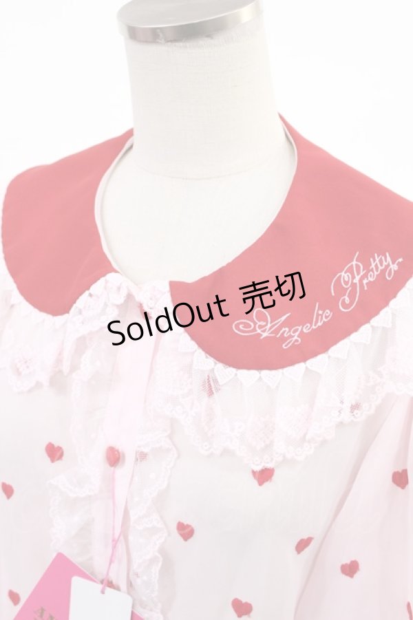 画像4: Angelic Pretty / Lovely Heartブラウス Free ピンク/レッド H-25-03-26-1030-AP-BL-NS-ZH (4)