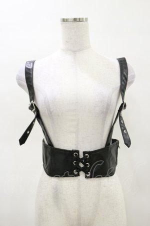 画像: EATME / レースアップハーネスベルト  ブラック H-25-03-26-009-LO-ZA-NS-ZH