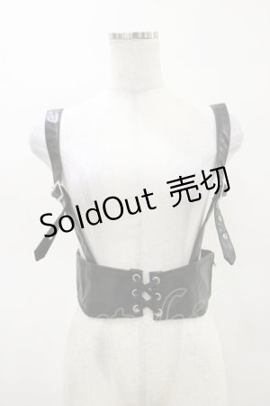 画像: EATME / レースアップハーネスベルト  ブラック H-25-03-26-009-LO-ZA-NS-ZH