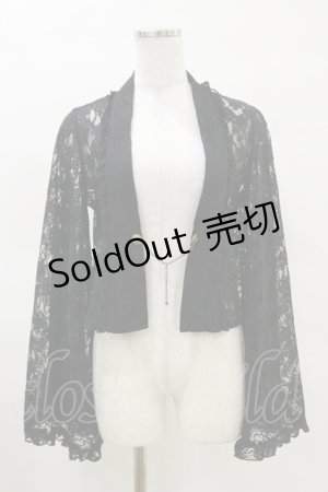 画像: axes femme / チェーン付き総レースボレロ Free ブラック H-25-03-26-012-AX-TO-NS-ZH