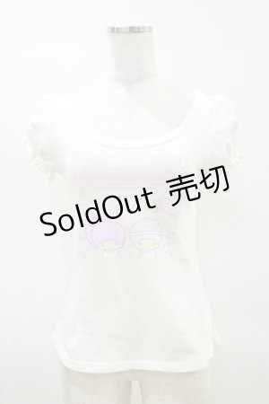 画像: RoseMarie seoir / Little Twin Stars×RoseMarie seoir Tシャツ Free オフ H-25-03-26-013-LO-TO-NS-ZH