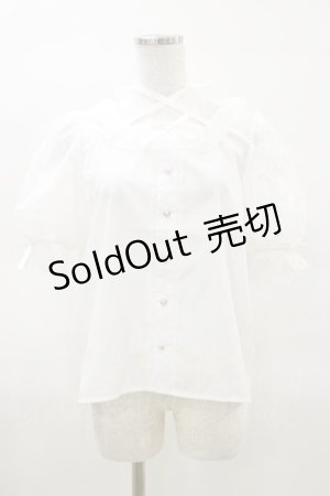 画像: Lovely Tency / 眞白ありすコラボ/レースブラウス L オフ H-25-03-26-021-LO-BL-NS-ZH