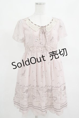 画像: axes femme / シフォンワンピース M ピンク H-25-03-27-028-AX-OP-NS-ZH