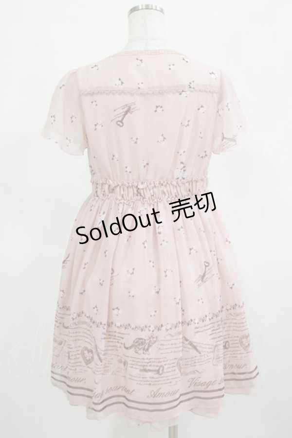 画像3: axes femme / シフォンワンピース M ピンク H-25-03-27-028-AX-OP-NS-ZH (3)