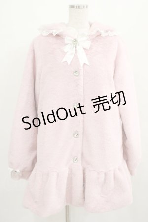 画像: DearMyLove / レースアップうさ耳ビジューファーコート L ピンク H-25-03-27-006-EL-CO-NS-ZT-C019