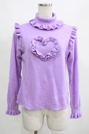 画像: Nile Perch / フリルハートニット Free パープル H-25-03-27-050-LO-TO-NS-ZH