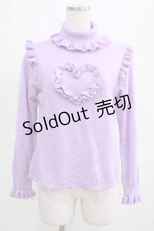 画像: Nile Perch / フリルハートニット Free パープル H-25-03-27-050-LO-TO-NS-ZH