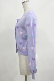 画像2: Angelic Pretty / Candy Petit Heartカーディガン Free ラベンダー H-25-03-27-051-AP-TO-NS-ZH (2)