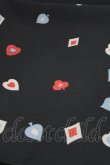 画像2: Jane Marple Dans Le Salon / Playing cardsスカーフ  ブラック H-25-03-27-1001-JM-ZA-KB-ZH (2)