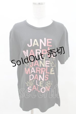 画像: Jane Marple / Signature printed T-shirt regular ブラック H-25-03-27-1011-JM-BL-KB-ZH