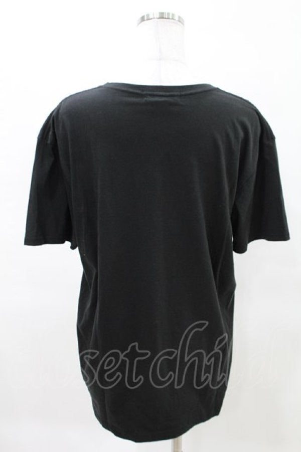画像2: Jane Marple / Signature printed T-shirt regular ブラック H-25-03-27-1011-JM-BL-KB-ZH (2)