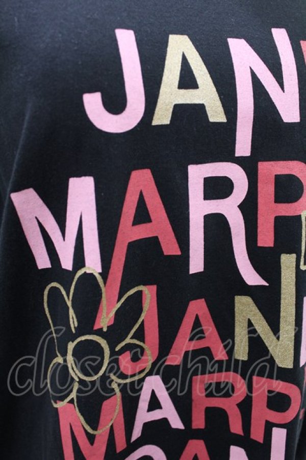 画像3: Jane Marple / Signature printed T-shirt regular ブラック H-25-03-27-1011-JM-BL-KB-ZH (3)