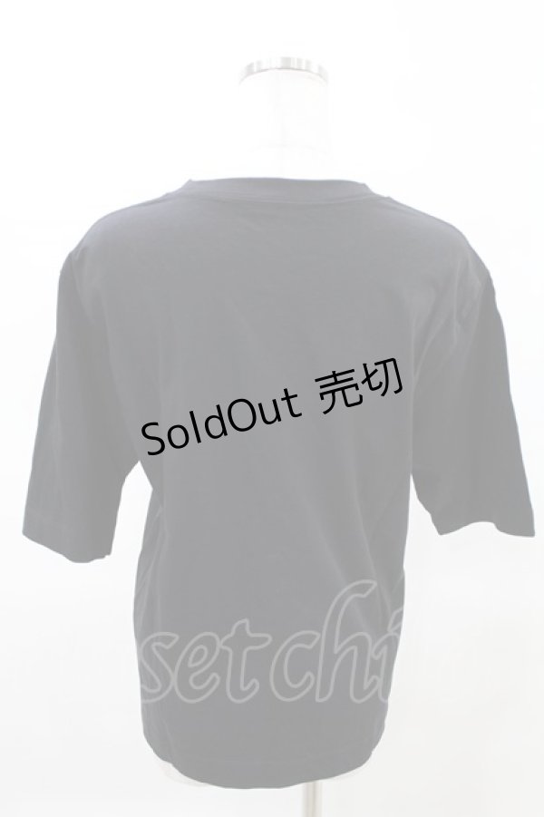 画像2: Jane Marple Dans Le Salon / Just smile T-shirt M ブラック×オフ H-25-03-27-1014-JM-TO-KB-ZH (2)