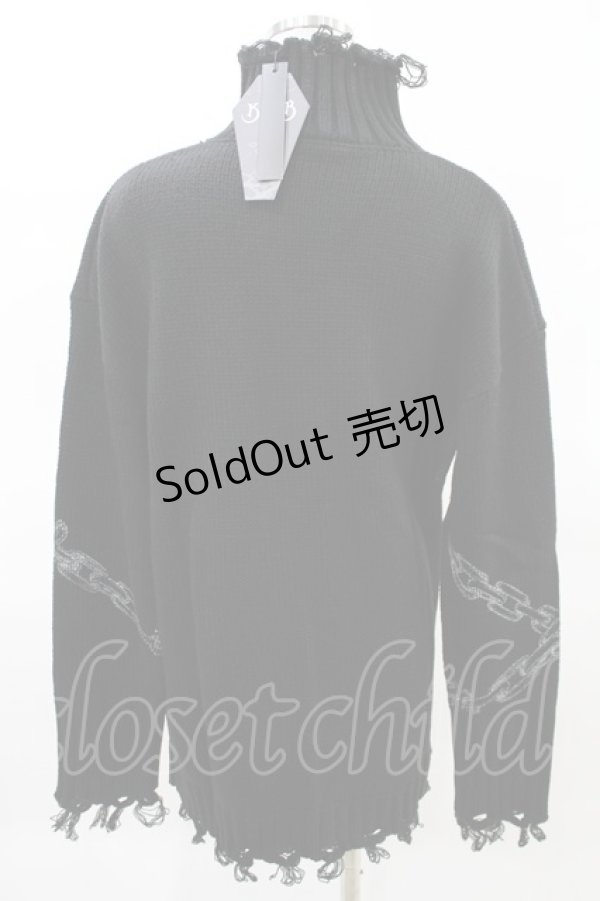 画像2: KILL STAR / Chained Knit Sweater XS ブラック H-25-03-27-1015-SL-TO-KB-ZI (2)