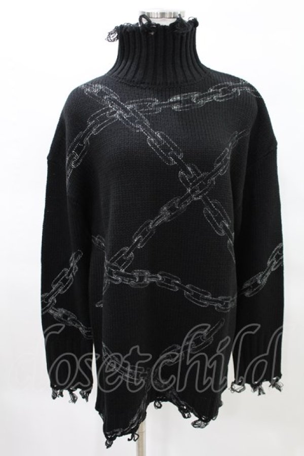 画像1: KILL STAR / Chained Knit Sweater XS ブラック H-25-03-27-1016-SL-TO-KB-ZH (1)