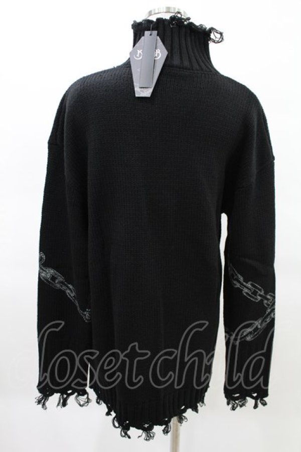 画像2: KILL STAR / Chained Knit Sweater XS ブラック H-25-03-27-1017-SL-TO-KB-ZH (2)