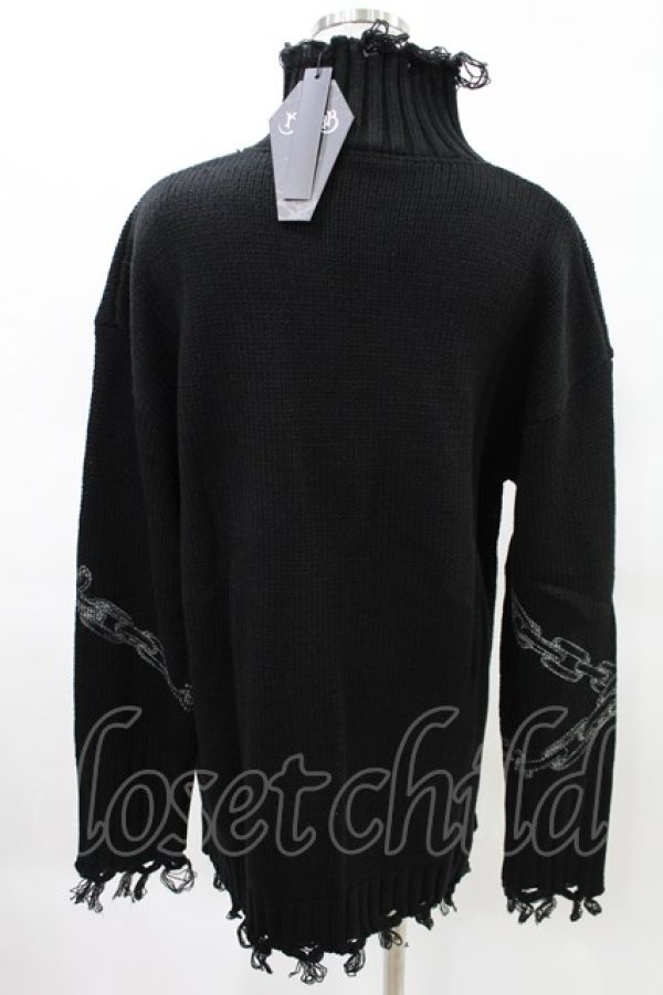 画像2: KILL STAR / Chained Knit Sweater XS ブラック H-25-03-27-1019-SL-TO-KB-ZH (2)