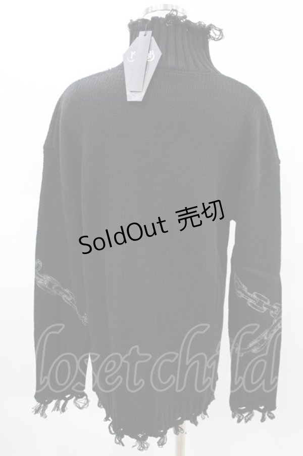 画像2: KILL STAR / Chained Knit Sweater XS ブラック H-25-03-27-1019-SL-TO-KB-ZT211 (2)