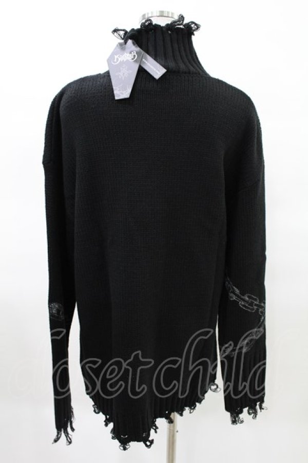 画像2: KILL STAR / Chained Knit Sweater S ブラック H-25-03-27-1020-SL-TO-KB-OS (2)