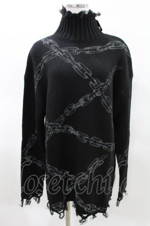 画像: KILL STAR / Chained Knit Sweater S ブラック H-25-03-27-1021-SL-TO-KB-ZH