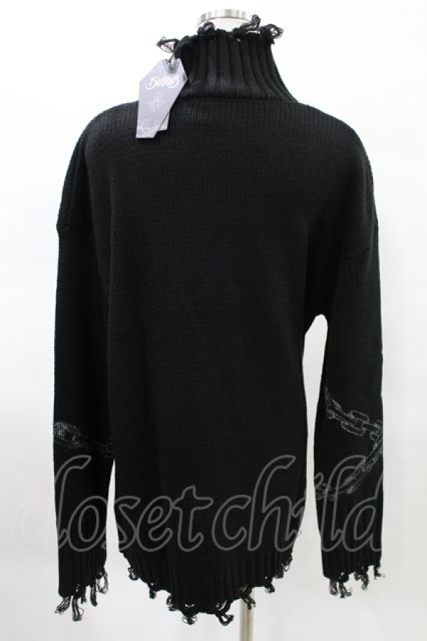 画像2: KILL STAR / Chained Knit Sweater S ブラック H-25-03-27-1023-SL-TO-KB-ZT211 (2)
