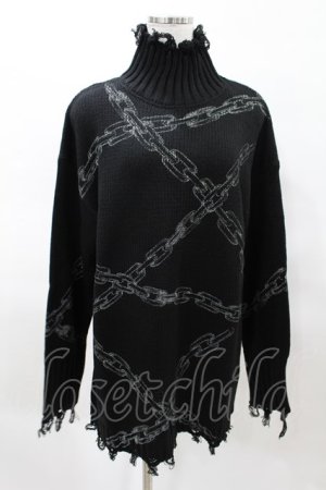 画像: KILL STAR / Chained Knit Sweater M ブラック H-25-03-27-1027-SL-TO-KB-ZH