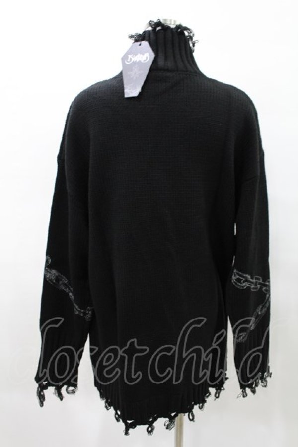 画像2: KILL STAR / Chained Knit Sweater M ブラック H-25-03-27-1027-SL-TO-KB-ZH (2)