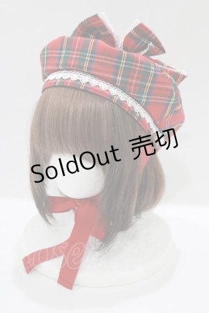 画像: Amavel / Dolly Holidayリボン付ベレー帽  レッド H-25-03-27-069-CA-AC-NS-ZH