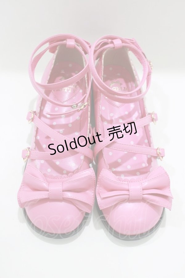 画像1: Angelic Pretty / Tea Party Shoes L ダークピンク H-25-03-27-077-AP-SH-NS-ZH (1)
