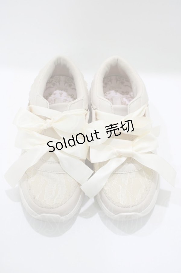 画像1: m petit by misako / レーススニーカー M アイボリー H-25-03-27-078-LO-SH-NS-ZH (1)