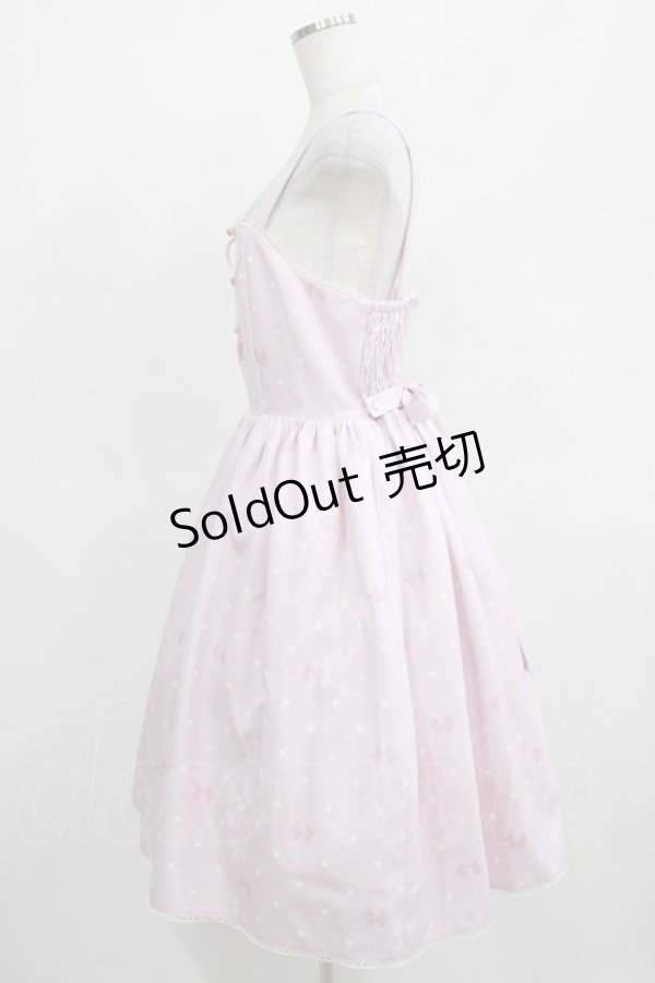 画像2: axes femme kawaii / ハートドット柄ジャンスカ M ピンク H-25-03-27-010-AX-OP-NS-ZH (2)
