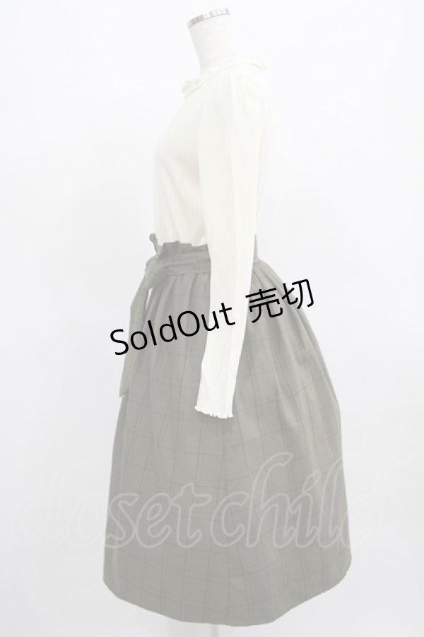 画像2: axes femme / 前釦デザインドッキングワンピース M カーキ H-25-03-27-018-AX-OP-NS-ZH (2)