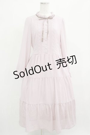 画像: axes femme / 楊柳シフォンティアードワンピース M ピンク H-25-03-27-019-AX-OP-NS-ZH