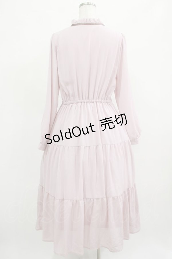 画像3: axes femme / 楊柳シフォンティアードワンピース M ピンク H-25-03-27-019-AX-OP-NS-ZH (3)