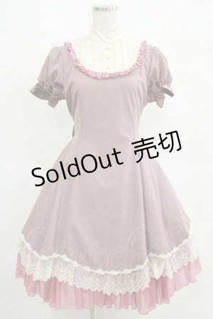 画像: ATELIER PIERROT / ピンタックヨークワンピース  ピンク H-25-03-28-001-EL-OP-KB-ZH