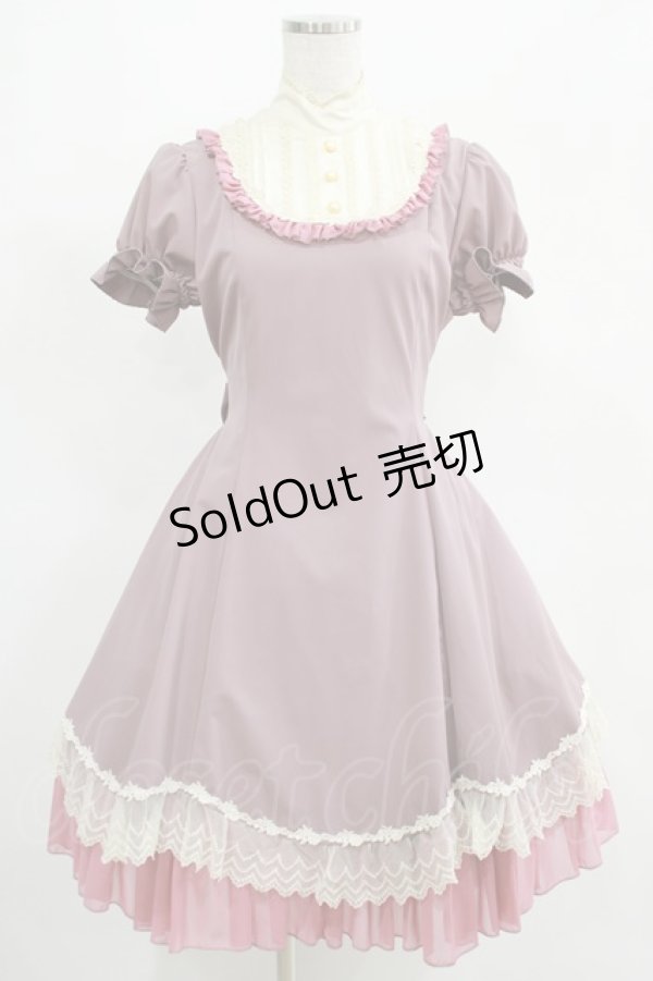 画像1: ATELIER PIERROT / ピンタックヨークワンピース  ピンク H-25-03-28-001-EL-OP-KB-ZH (1)