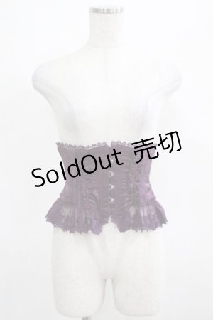 画像: ATELIER PIERROT / Frill Short Corset  パープル H-25-03-28-030-EL-TO-KB-ZH