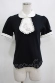 画像1: Shirley Temple / ケーキ刺繍タイ付カットソー 160 黒 H-25-03-28-046-ET-TO-KB-ZH (1)
