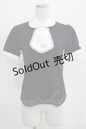 画像: Shirley Temple / ケーキ刺繍タイ付カットソー 160 黒 H-25-03-28-046-ET-TO-KB-ZH