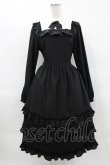 画像1: Melody BasKet / Shiny dot dress L ブラック H-25-03-28-1028-LO-OP-KB-ZH (1)