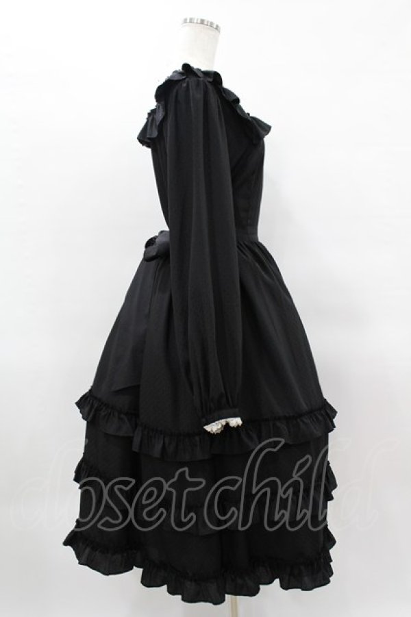 画像3: Melody BasKet / Shiny dot dress L ブラック H-25-03-28-1028-LO-OP-KB-ZH (3)