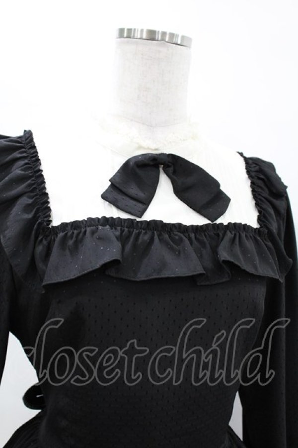 画像4: Melody BasKet / Shiny dot dress L ブラック H-25-03-28-1028-LO-OP-KB-ZH (4)