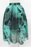 画像2: NieR Clothing / GREEN BUTTERFLY SHEER SKIRT  グリーン H-25-03-28-1050-PU-SK-KB-ZH (2)