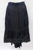 画像2: Jane Marple Dans Le Salon / Denim＆nylon twill flight skirt  indigo×navy H-25-03-28-1059-JM-SK-KB-ZH (2)