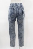画像2: GHOST of HARLEM / 刺繍デニム風レギンスパンツ  青 H-25-03-28-1010-GL-PA-KB-ZH (2)