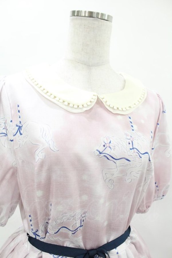 画像4: Leur Getter / Dreamy Carousel袖付ワンピース L ピンク H-25-03-28-1019-LU-OP-KB-ZH (4)
