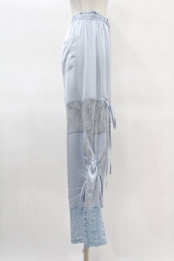 画像3: Candy Stripper / LACY PATCH WORK DROST PANTS  ライトブルー H-25-03-28-1002-PU-PA-KB-ZH (3)