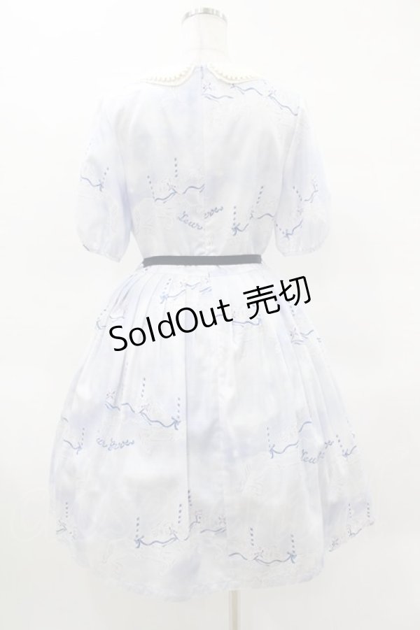 画像2: Leur Getter / Dreamy Carousel袖付ワンピース L ブルー H-25-03-28-1020-LU-OP-KB-ZH (2)