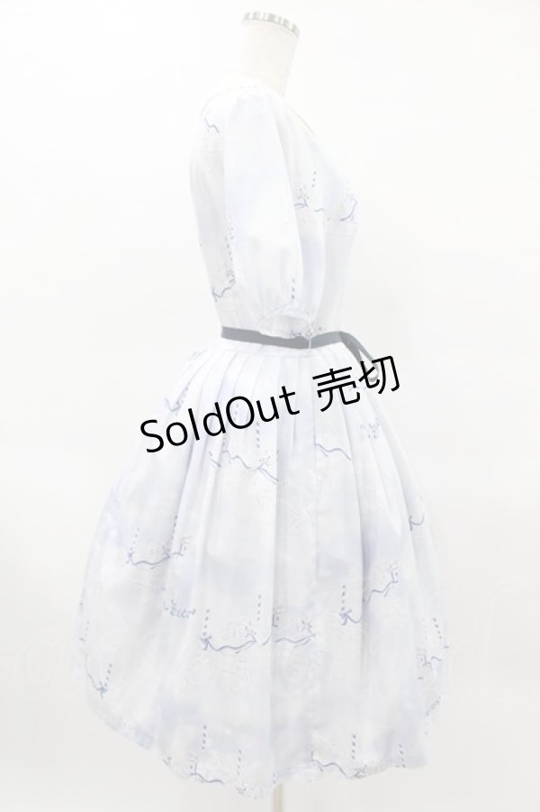 画像3: Leur Getter / Dreamy Carousel袖付ワンピース L ブルー H-25-03-28-1020-LU-OP-KB-ZH (3)