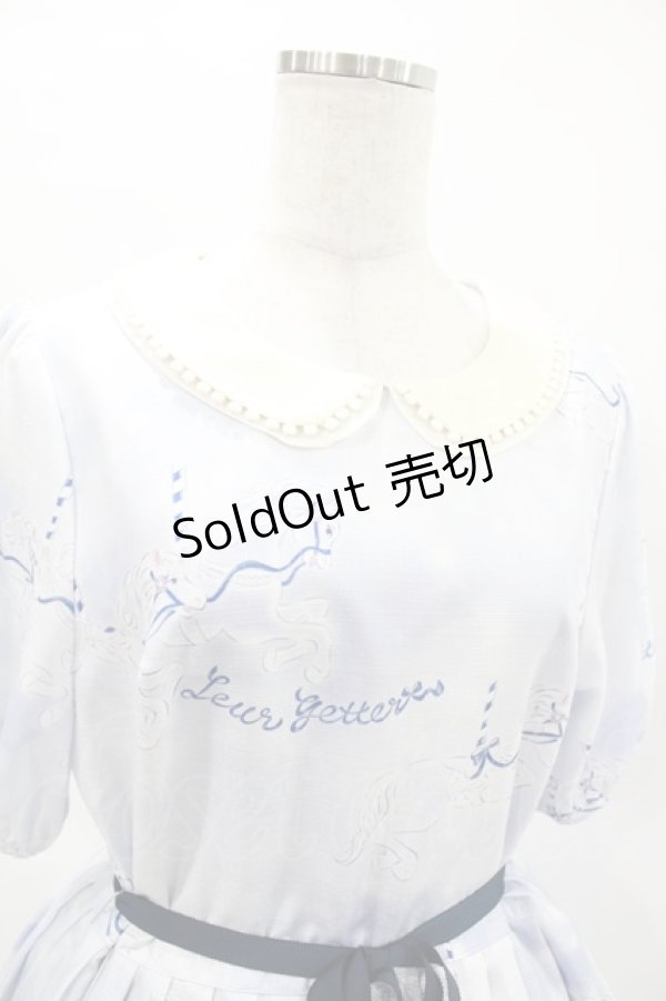 画像4: Leur Getter / Dreamy Carousel袖付ワンピース L ブルー H-25-03-28-1020-LU-OP-KB-ZH (4)
